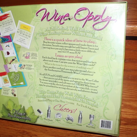 3/$77❤️Wine Opoly Wine Trading Board Game Late For The Sky WineOpoly Monopoly - Picture 4 of 5
